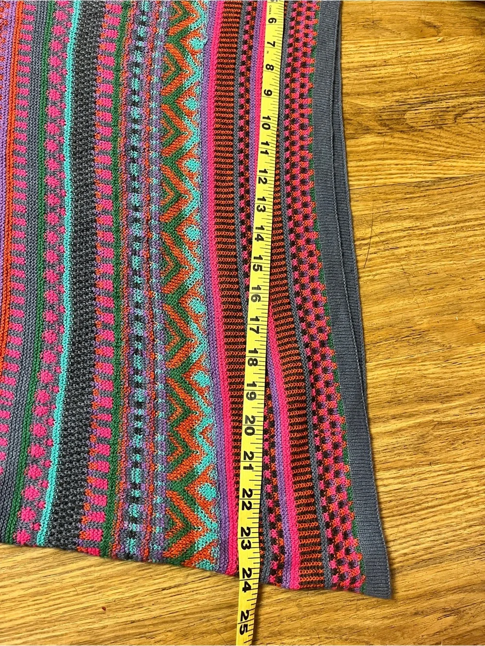 NOVICA Peruvian Knit Poncho Sweater Alpaca Blend Multicolor Striped Boho Fiesta